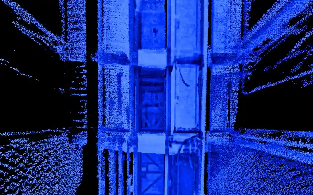 Mine Shaft complete environment scan vs hoist infrastructure scan